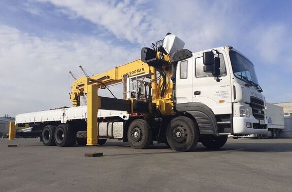 Аренда крано-манипуляторной установки Soosan SCS 1616 на базе Hyundai HD 320