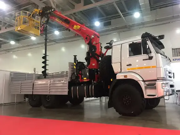 Аренда крано-манипуляторной установки INMAN IT 200 тросовый на базе КАМАЗ 43118 с буром